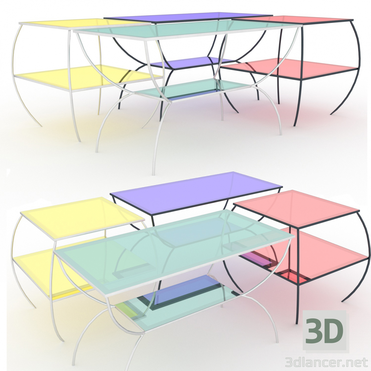 modèle 3D de table basse acheter - rendu