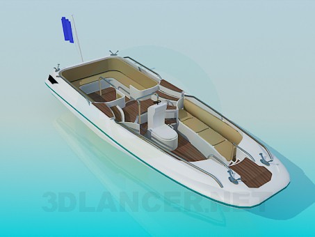 3D Modell Motorboot - Vorschau