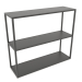 3d model Rectangular console rack (METAL, 100x30x86, 3 shelves) - preview