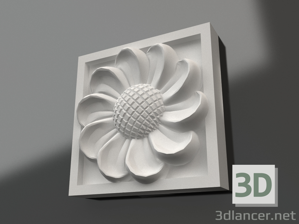 3D modeli Dekoratif sıva elemanı DE 007 (80x80x22) - önizleme