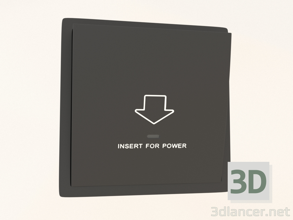 3d model Interruptor de tarjeta (10 A, 250 V, negro, DA59028) R98 - vista previa