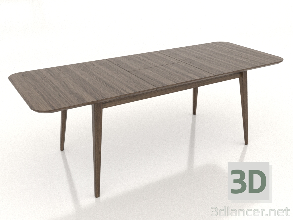 modello 3D Tavolo da pranzo 2100x800 mm (frassino noce alleggerito) - anteprima