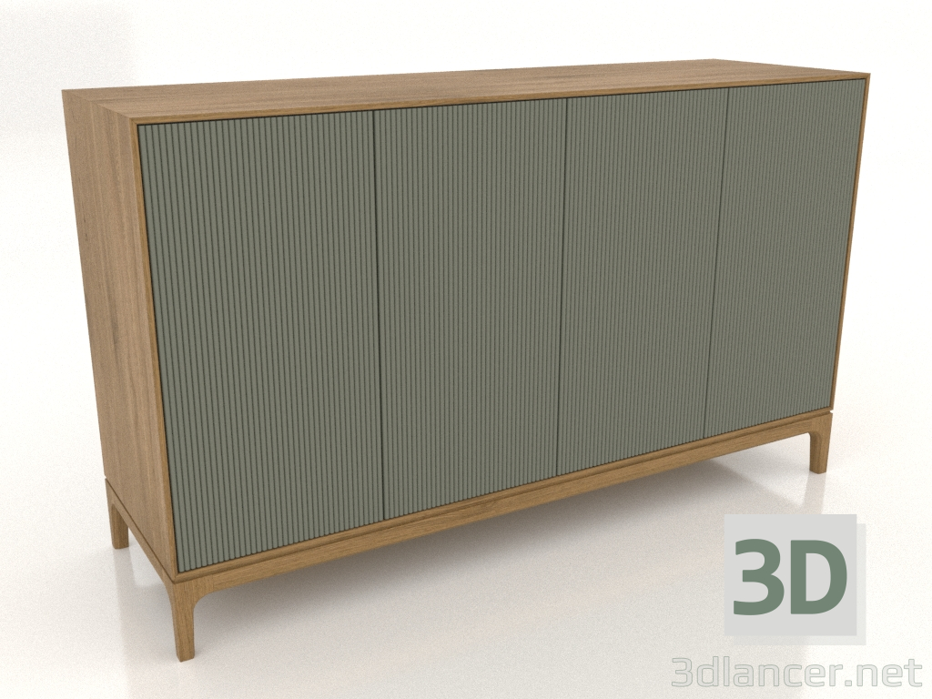 Modelo 3d Móvel de TV FARGO com fachadas fresadas 1600x500x950 mm (oliveira, carvalho natural, opção 3) - preview