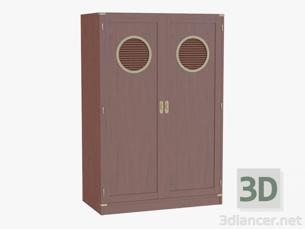 3d model Armario de dos puertas con decoración - vista previa