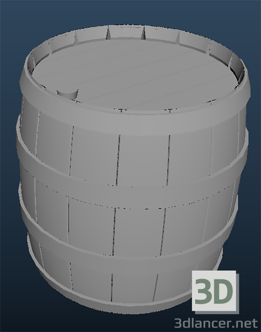 Modelo 3d Barril - preview