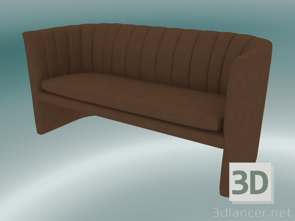 modèle 3D Canapé double Mocassins (SC25, H 75cm, 150х65cm, Velours 4 Terre Cuite) - preview