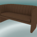 3D Modell Sofa Double Loafer (SC25, H 75 cm, 150 x 65 cm, Velvet 4 Clay) - Vorschau