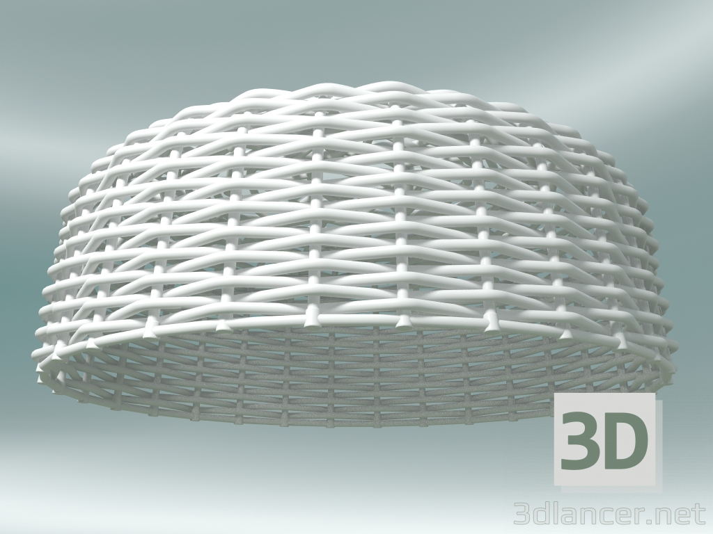 modello 3D Lampada a sospensione (95, tessuto bianco) - anteprima