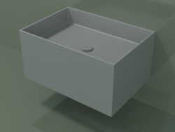 Wall-mounted washbasin (02UN42301, Silver Gray C35, L 72, P 50, H 36 cm)