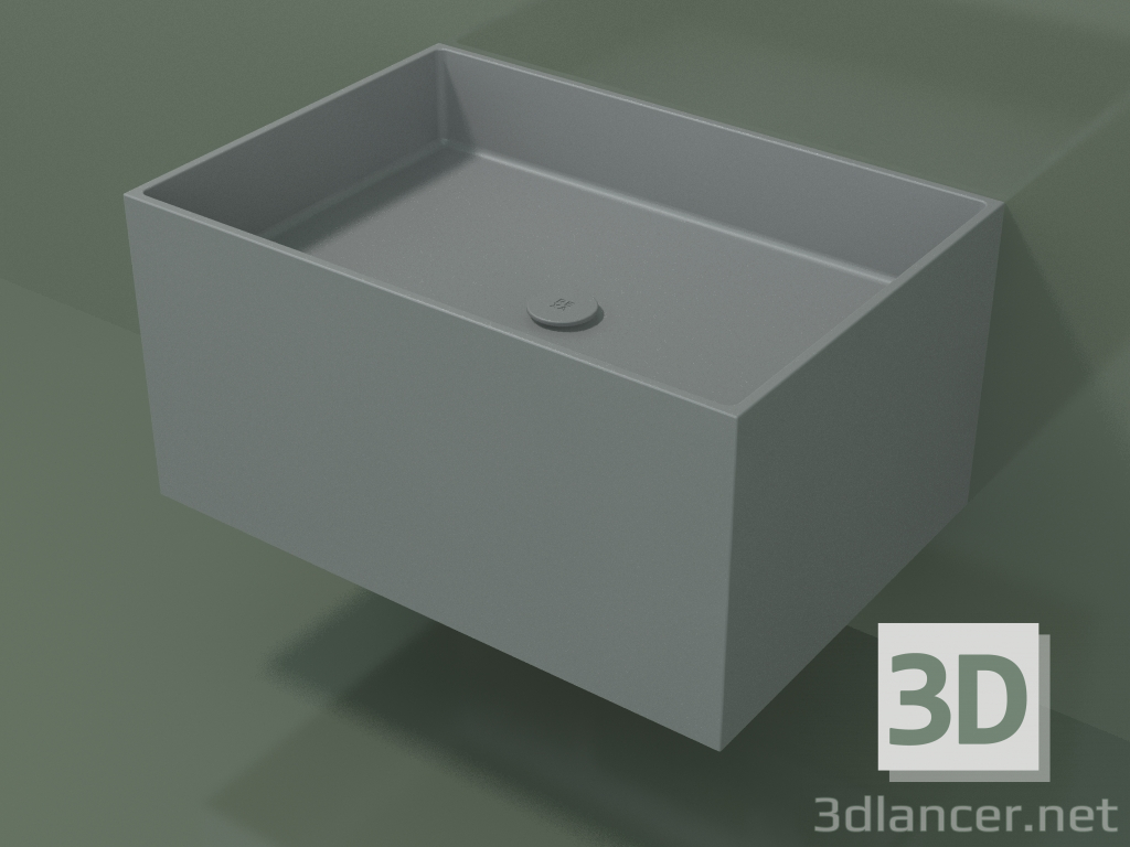 3D modeli Duvara monte lavabo (02UN42301, Silver Grey C35, L 72, P 50, H 36 cm) - önizleme