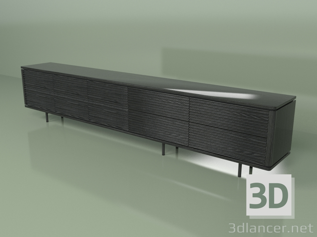 Modelo 3d Cômoda SideLine (preta) - preview