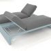 Modelo 3d Cama de casal para relaxar (azul cinza) - preview