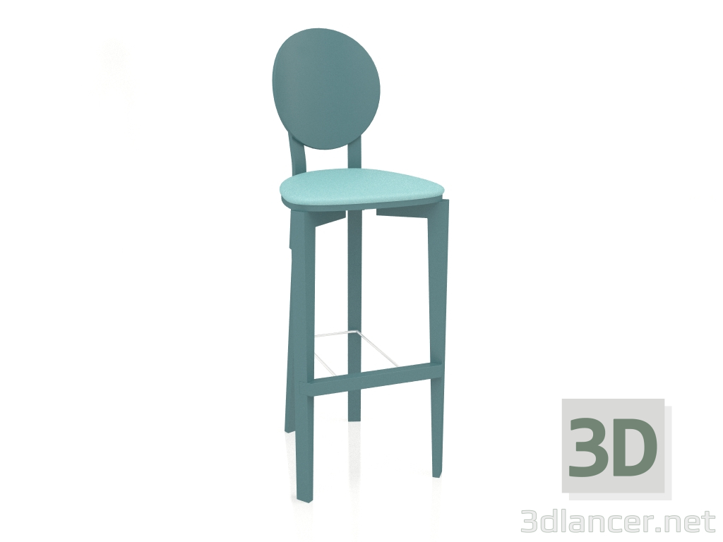 3d model Circus bar stool with backrest without upholstery (option 1) - preview