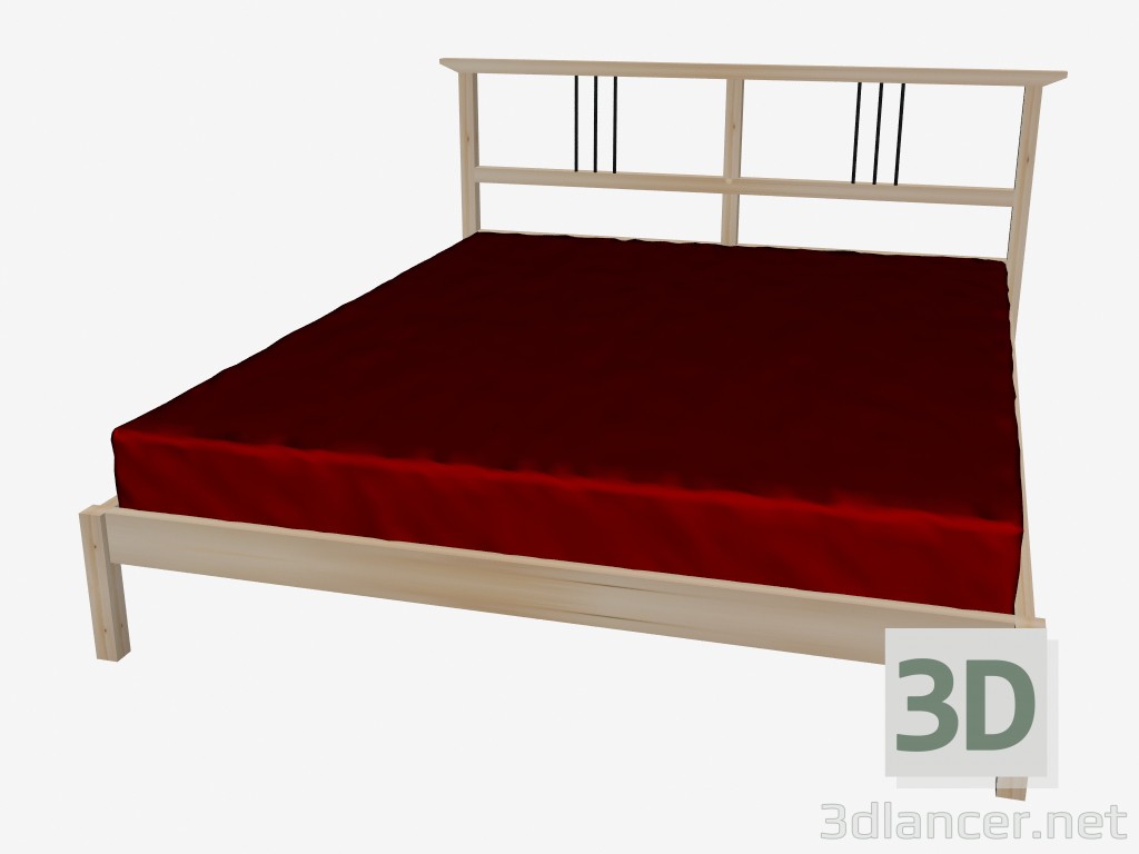 Modelo 3d Cama dupla - preview