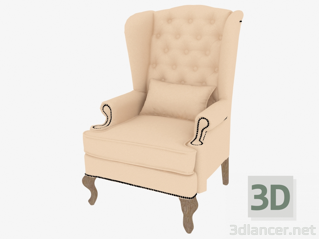 3d model Sillón 28 chimenea - vista previa