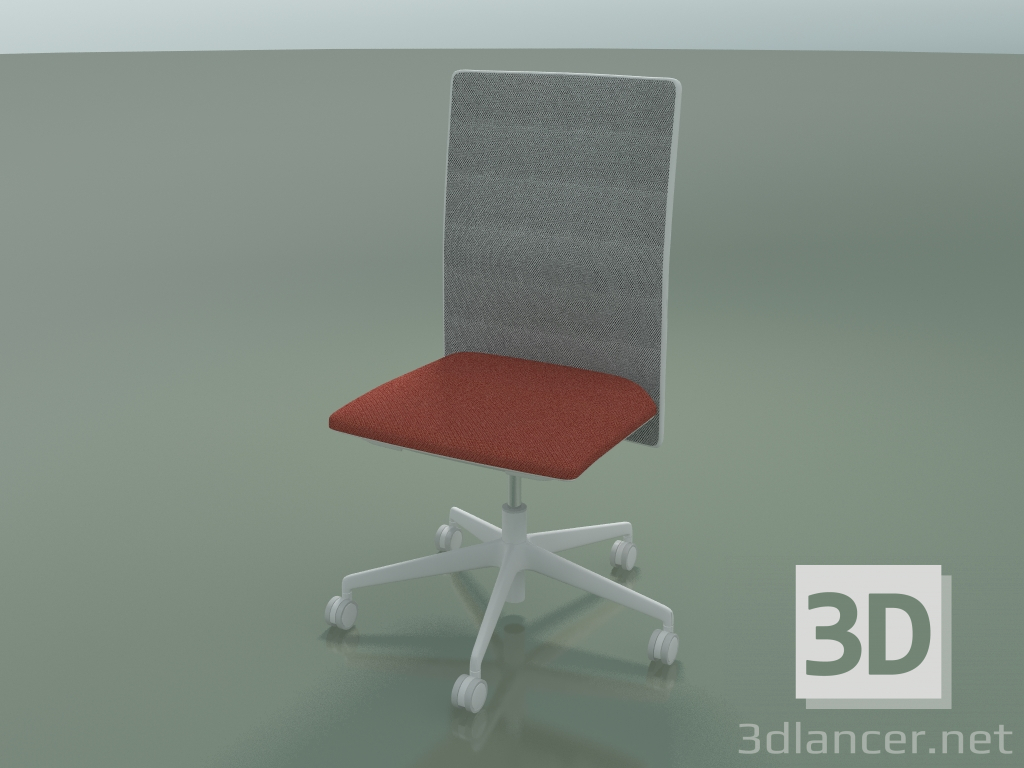 3d model High back chair 6502 (5 wheels, with mesh, V12) - preview