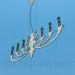 3d model Flat metal chandelier with candles - preview