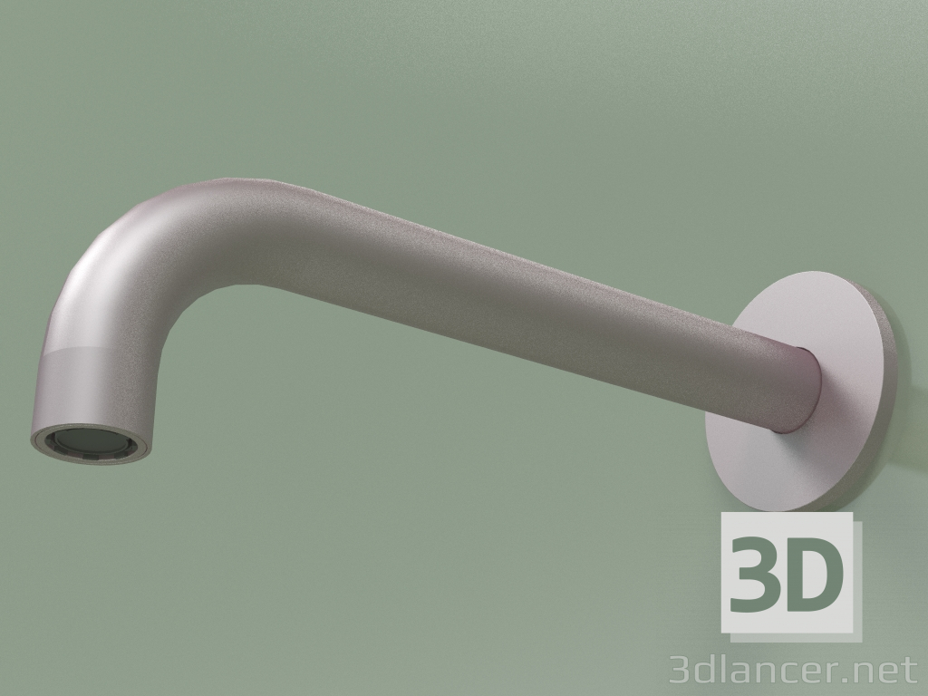 3d model Caño de pared 90 ° Lmáx 190 mm (BC004, OR) - vista previa