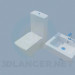 3d model Rectangular toilet and washstand - preview