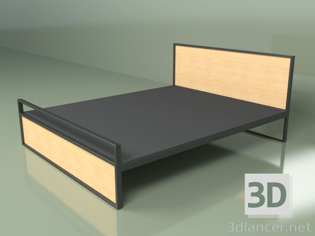 3d model Cama doble 1600 - vista previa