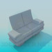 3D Modell Gemütliches kleines sofa - Vorschau