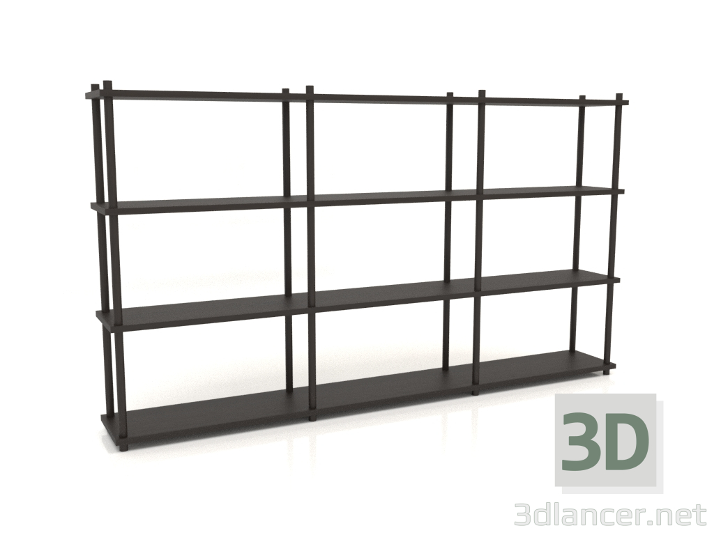 3d модель Стелаж ST 04 (1500х200х848, wood brown dark) – превью