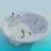 3d model Jacuzzi redondo, sencillo - vista previa