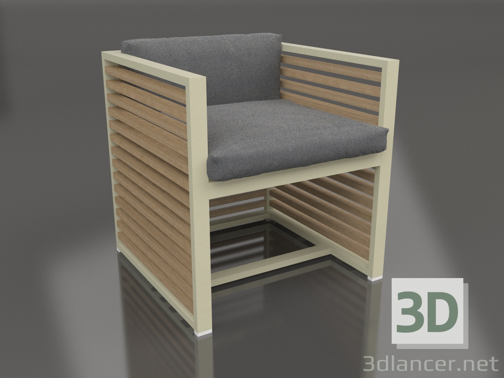 modèle 3D Fauteuil (Or) - preview