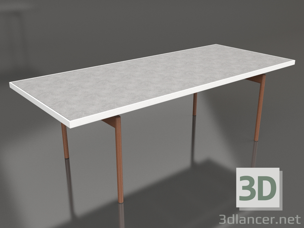 Modelo 3d Mesa de jantar (branca, DEKTON Kreta) - preview