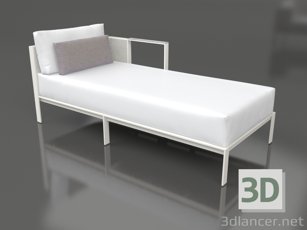 3D modeli Kanepe modülü sağ bölüm 2 (Akik gri) - önizleme