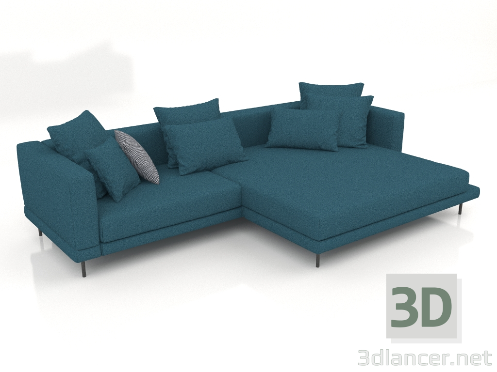 modello 3D Divano Carol 3060 x 1080 (Aura 18) - anteprima