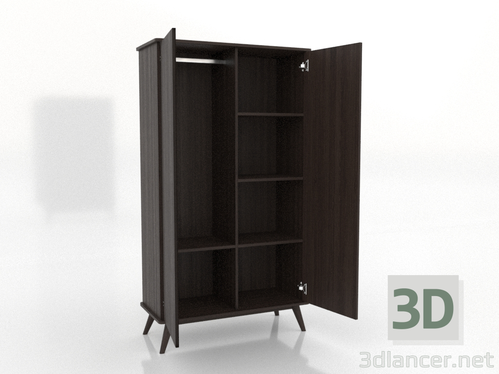 3d модель Шафа 4 1000х450х1800 мм (відчинена, попелястий горіх) – превью 3d модель Шафа 4 1000х450х1800 мм (відчинена, попелястий горіх) – превью