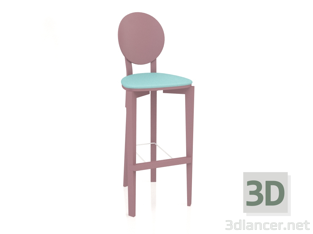 Modelo 3d Banqueta de bar Circus com encosto sem estofamento (opção 2) - preview