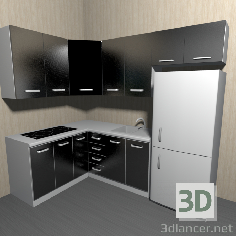 3D Modell Küche - Vorschau