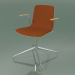 3d model Chair 5911 (4 legs, swivel, with armrests, with front trim, natural birch) - preview