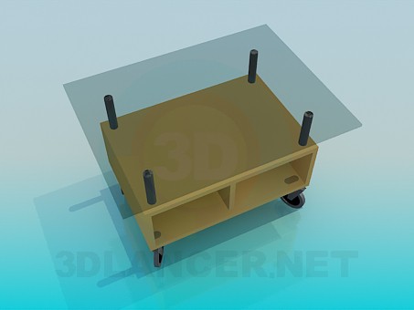 Modelo 3d Carrinho de mesa - preview