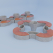 3d Flowerbed model buy - render