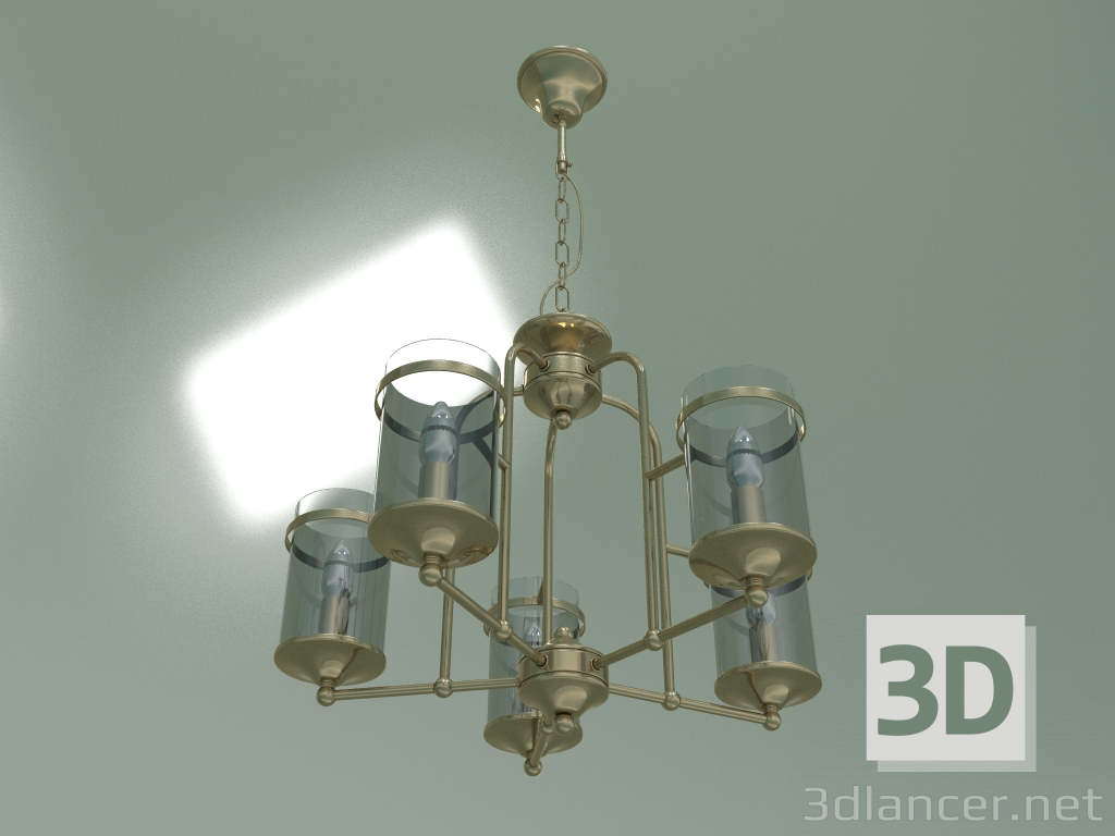 3d model Araña colgante 60040-5 (bronce antiguo) - vista previa