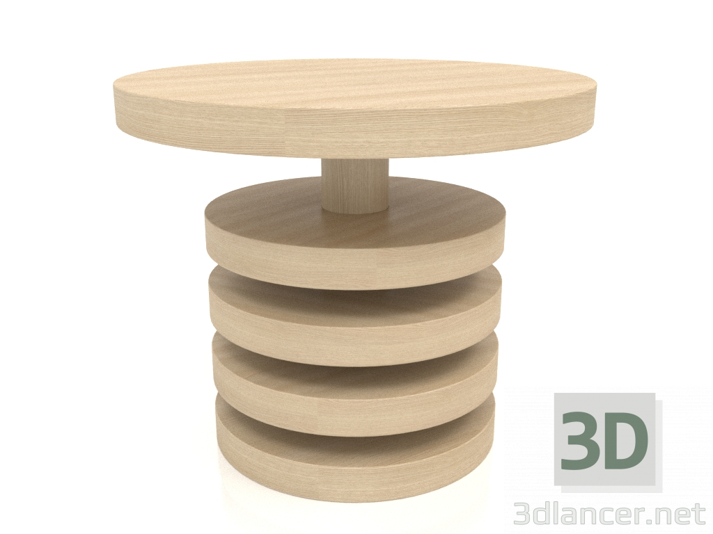 Modelo 3d Mesa de centro JT 04 (D=600x500, madeira branca) - preview