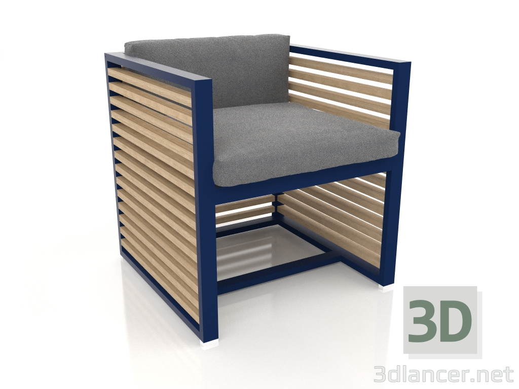 3d model Armchair (Night blue) - preview