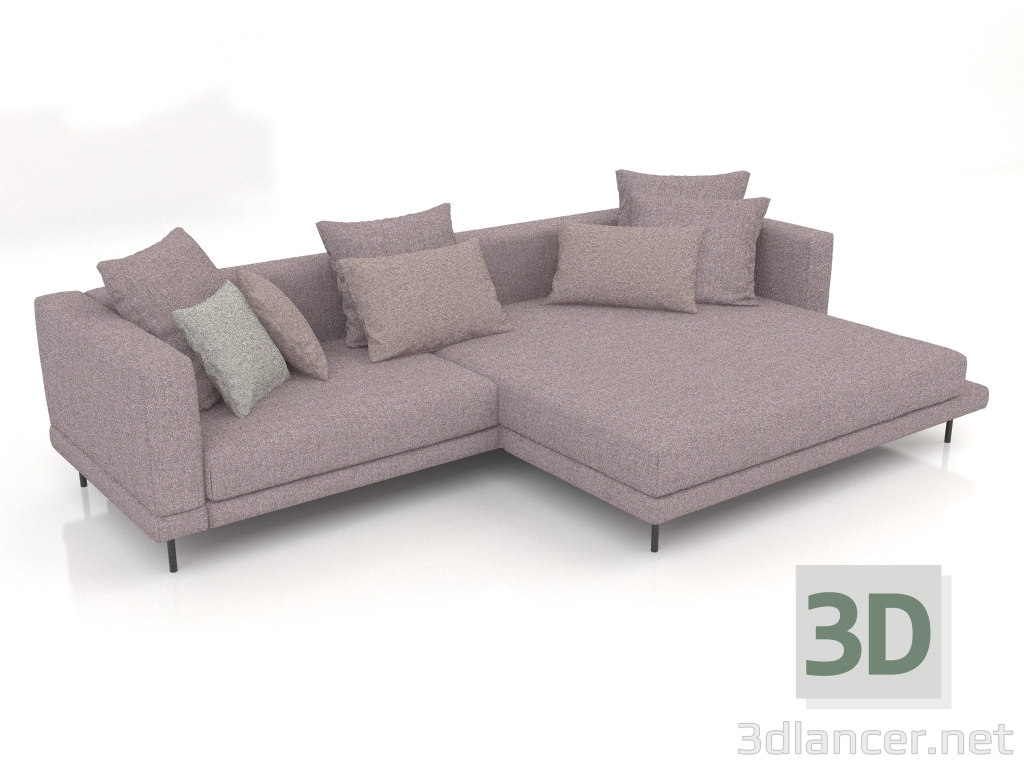 modello 3D Divano Carol 3060 x 1080 (Baqueria 9) - anteprima