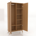 modèle 3D Armoire 4 1000x450x2000 mm (ouverte, chêne naturel) - preview