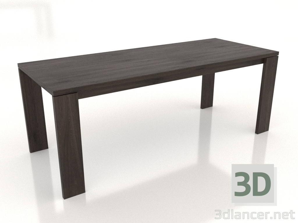 3 डी मॉडल डाइनिंग टेबल BLANK 2000x800x750 मिमी (डार्क ओक) - पूर्वावलोकन