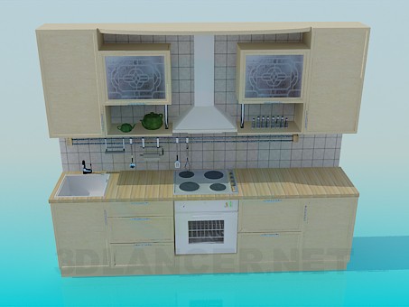 3d model Cocina - vista previa