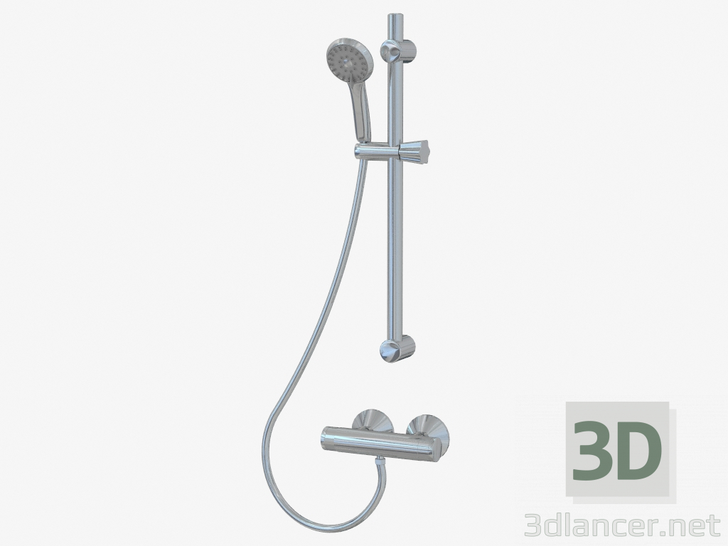 3d model Cabezal de ducha con una cremallera Dill (NCD-051K 55791) - vista previa