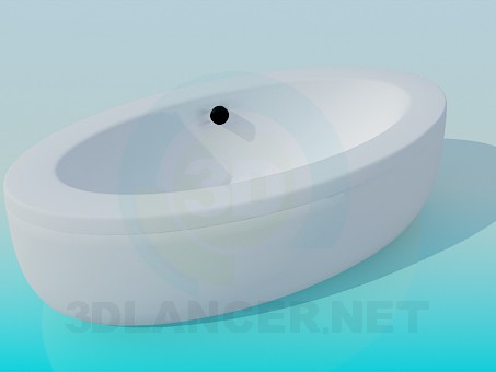 Modelo 3d Banheira oval - preview