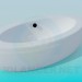 Modelo 3d Banheira oval - preview