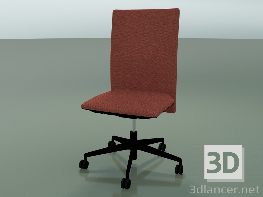 3d model Silla con respaldo alto 6503 (5 ruedas, con acolchado extraíble, V39) - vista previa