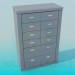 3d model High cabinet with drawers - preview