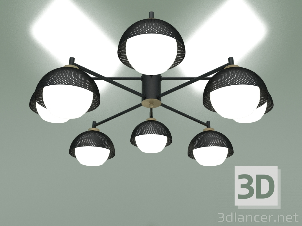 Modelo 3d Candelabro de teto 70106-8 (preto) - preview